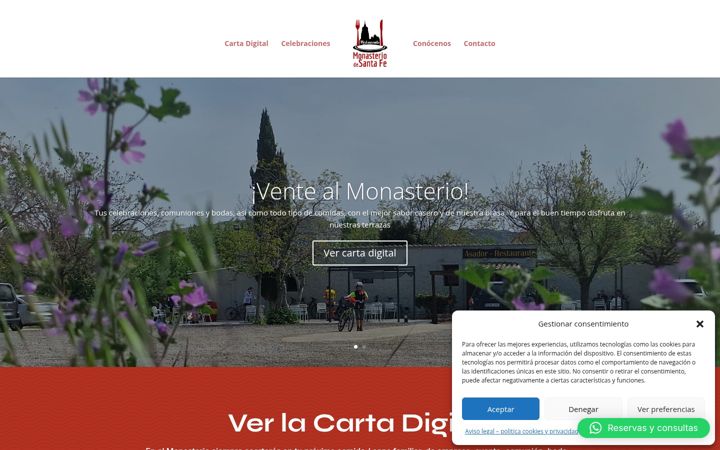 Screenshot of elmonasteriodesantafe.com