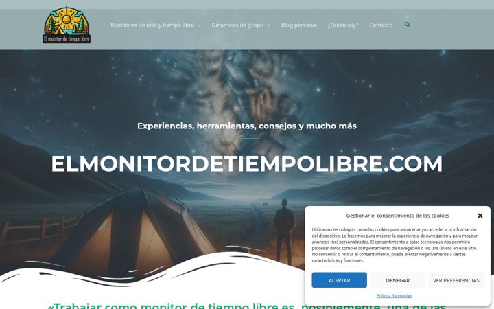 Screenshot of elmonitordetiempolibre.com