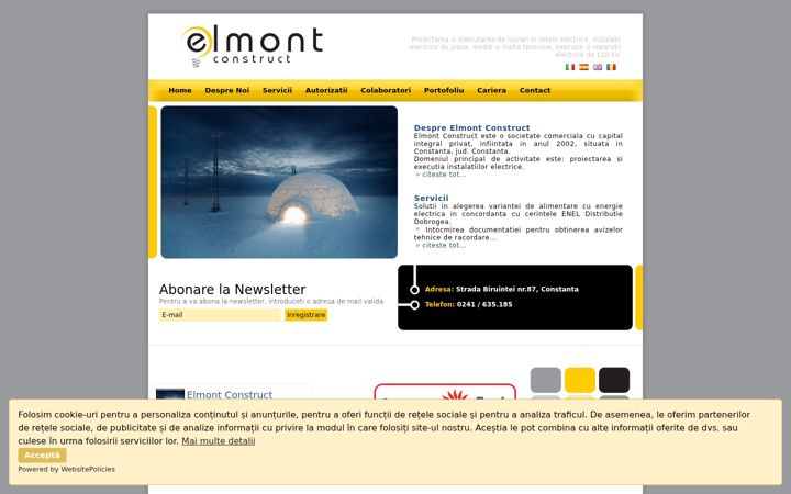 Екранна снимка на elmontconstruct.ro