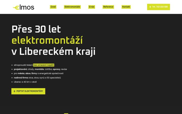 Screenshot of elmos.cz