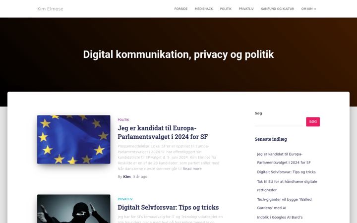 Screenshot of elmose.com