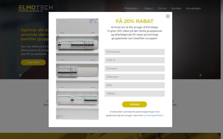 Screenshot of elmotech.dk