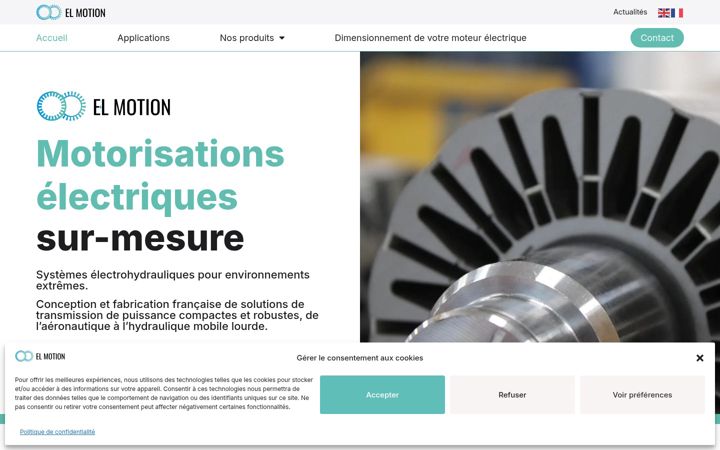 Screenshot of elmotion.com