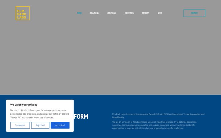 Screenshot of elmparklabs.com