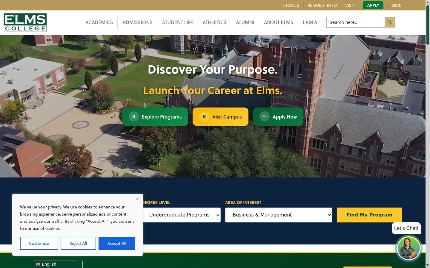 Screenshot of the consent banner shown before any interaction
