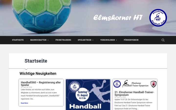 Screenshot of elmshornerht.de