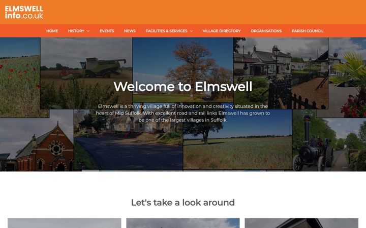 Screenshot von elmswellinfo.co.uk