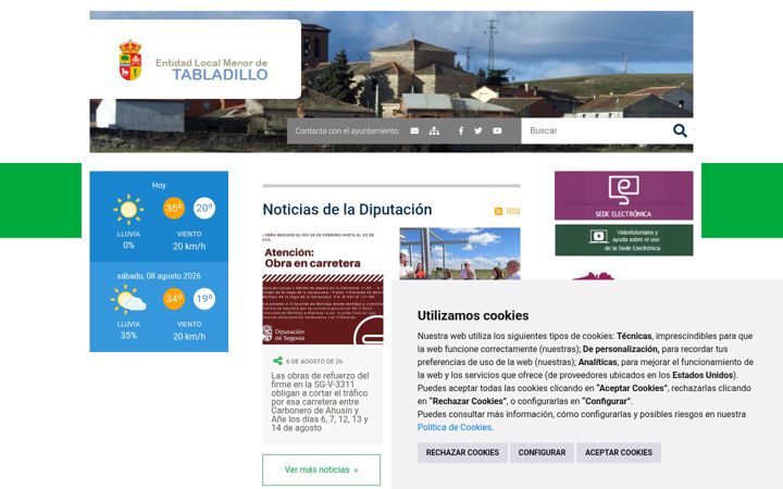 Posnetek zaslona elmtabladillo.es