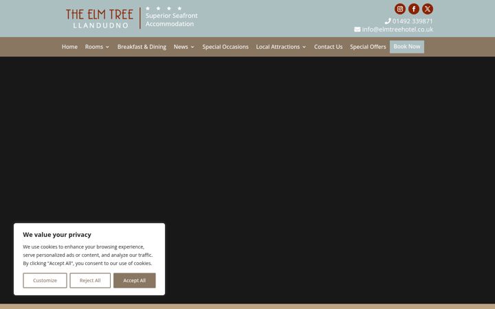 Screenshot von elmtreehotel.co.uk