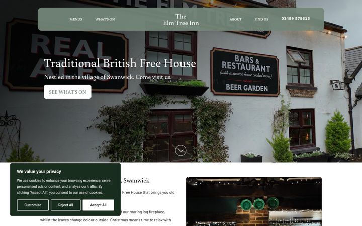 Screenshot von elmtreeinn.co.uk