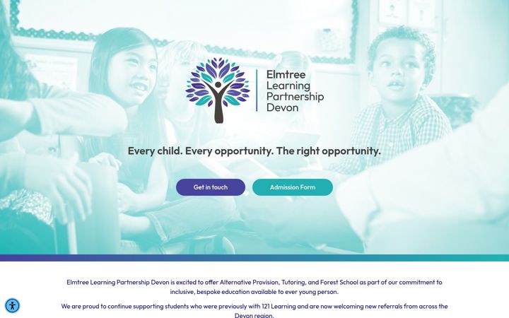 Screenshot von elmtreelearningdevon.org.uk