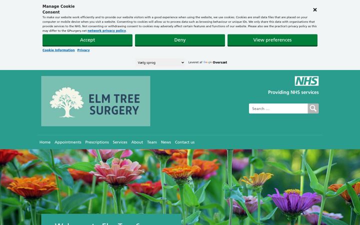 Screenshot von elmtreesurgery.co.uk