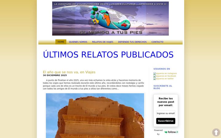 Screenshot of elmundoatuspies.es