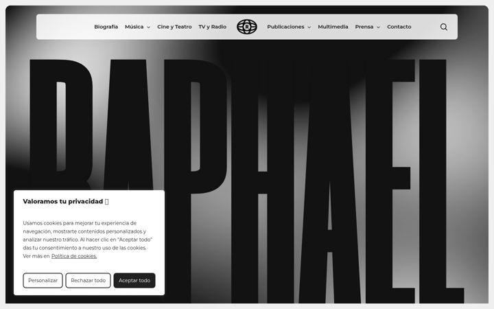 Screenshot of elmundoderaphael.com