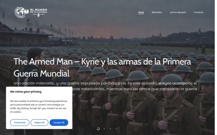 Screenshot of elmundoentuhistoria.com