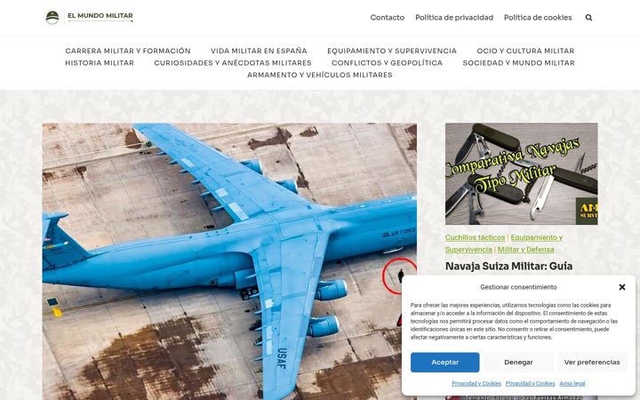 Screenshot of elmundomilitar.com