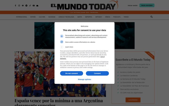 Screenshot of elmundotoday.com