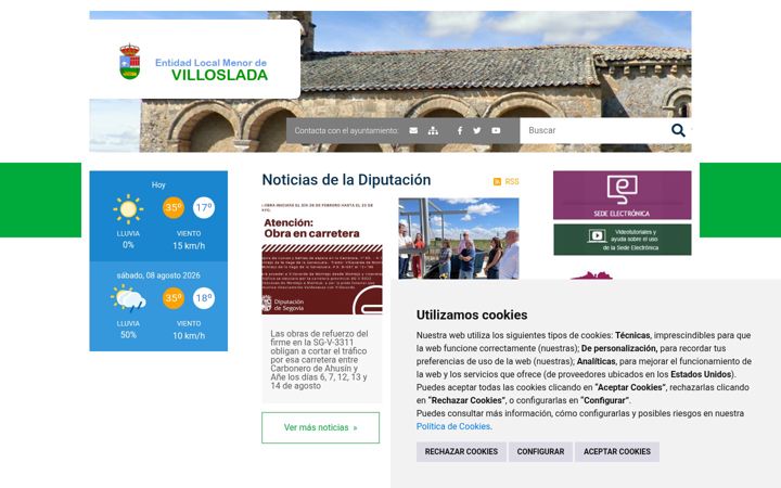 Posnetek zaslona elmvilloslada.es