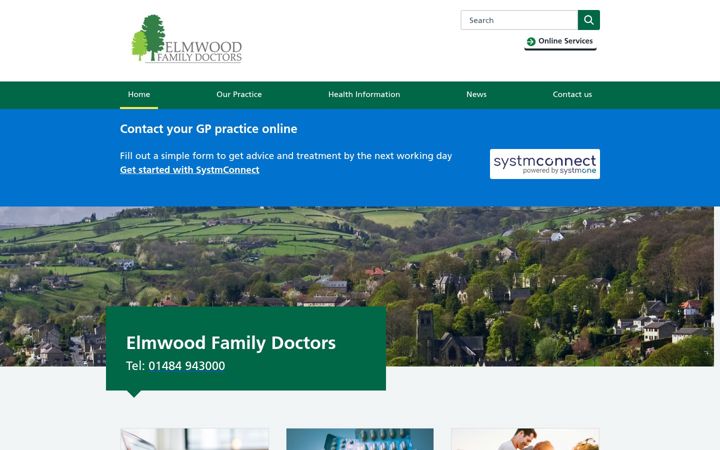 Screenshot von elmwoodfamilydoctors.co.uk