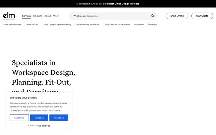 Screenshot of elmworkspace.com