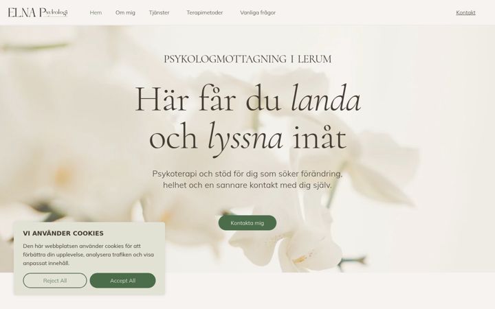 Skjermbilde av elnapsykologi.se