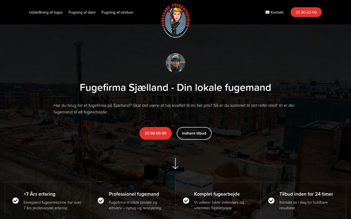 Screenshot di elnegaardfugeentreprise.dk