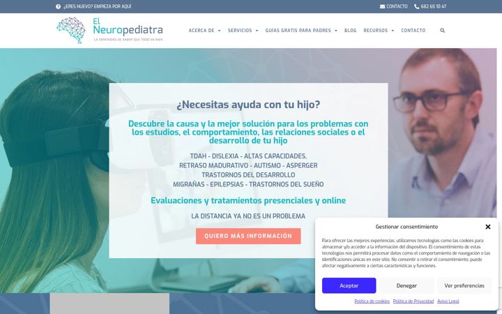Posnetek zaslona elneuropediatra.es