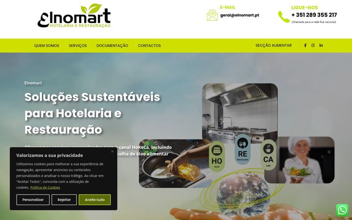 Snímek obrazovky elnomart.pt
