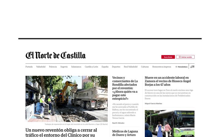 Skærmbillede af elnortedecastilla.es