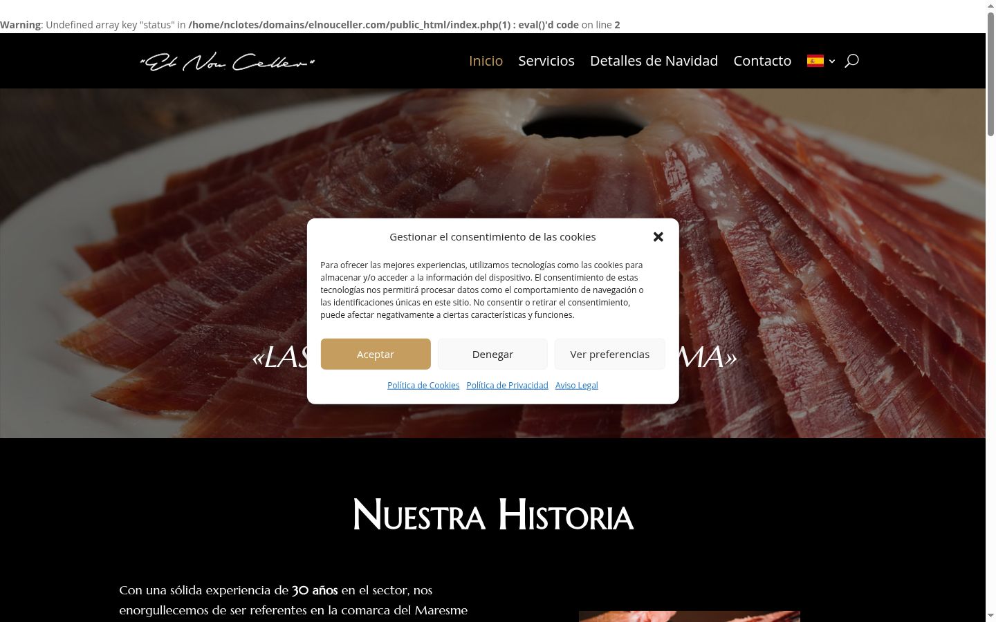 Screenshot van de toestemmingsbanner zoals getoond vóór enige interactie