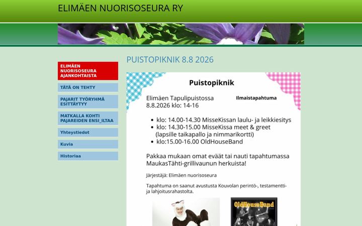 Screenshot of elns.fi