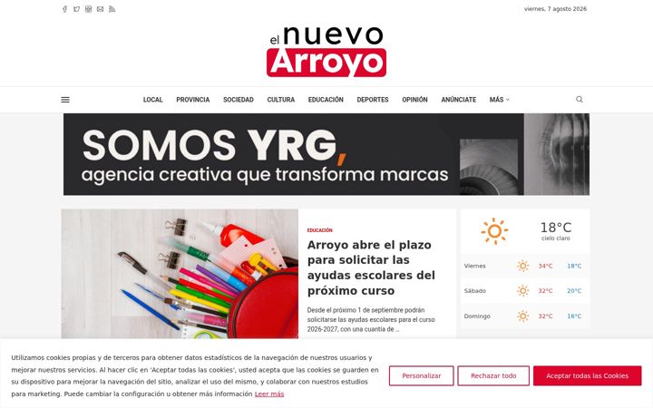 Screenshot of elnuevoarroyo.es