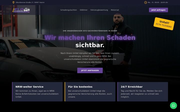 Screenshot of elo-gutachter.de
