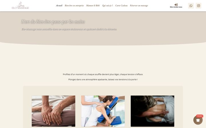 Screenshot of elo-massage.com