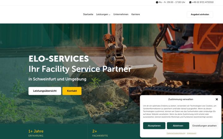 Screenshot ta' elo-services.de