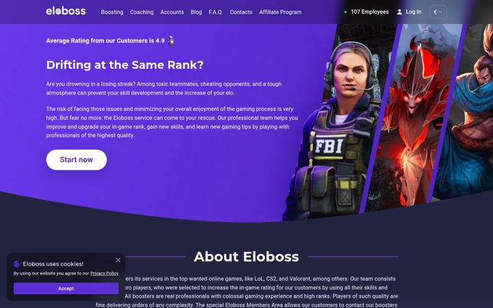 Screenshot von eloboss.net