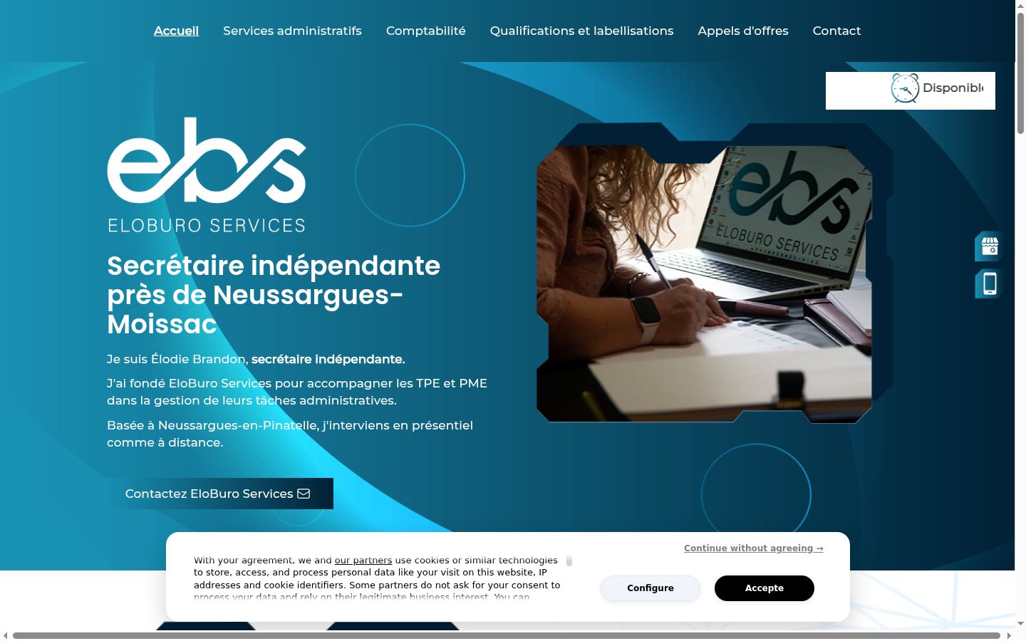 Screenshot del banner di consenso mostrato prima di qualsiasi interazione