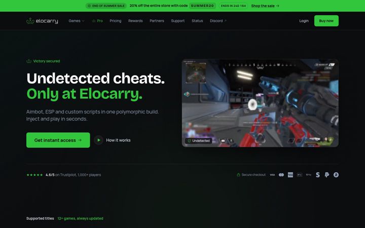 Snímek obrazovky elocarry.net