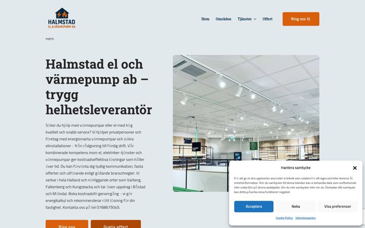 Skjermbilde av elochvarmepump.se
