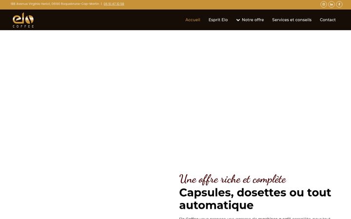 Screenshot ta' elocoffee.fr