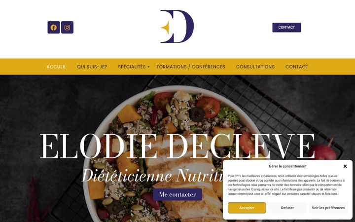 Screenshot of elodie-dietetique.fr