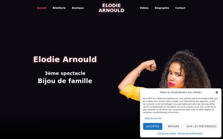 Screenshot ta' elodiearnould.fr