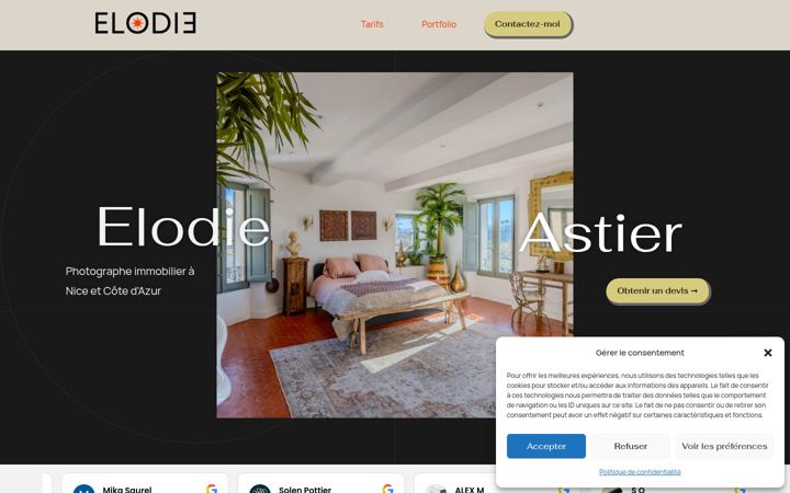 Screenshot of elodieastier.fr