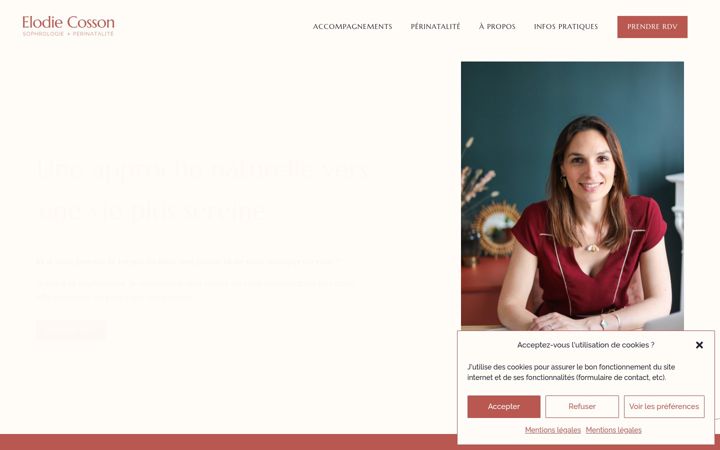 Screenshot of elodiecosson.fr