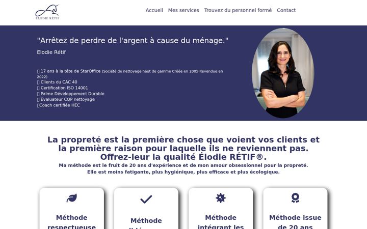 Screenshot of elodieretif.fr