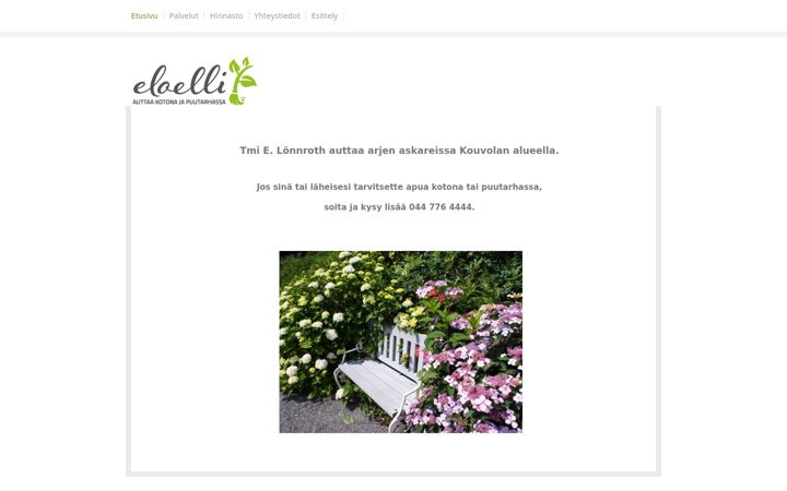 Screenshot of eloelli.fi