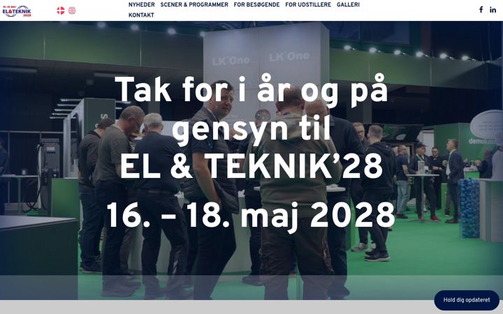 Screenshot di elogteknikmessen.dk