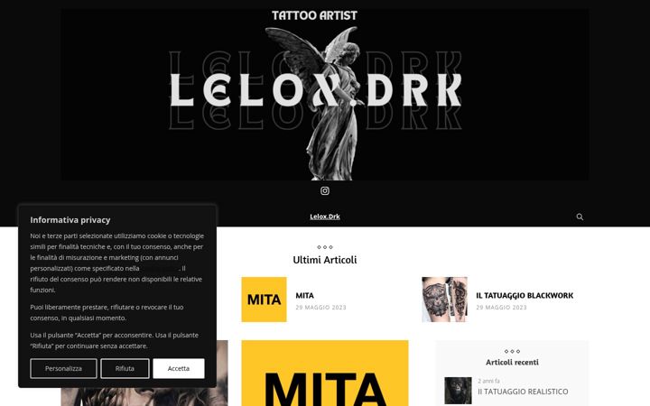 Snimka zaslona za eloinktattoo.altervista.org