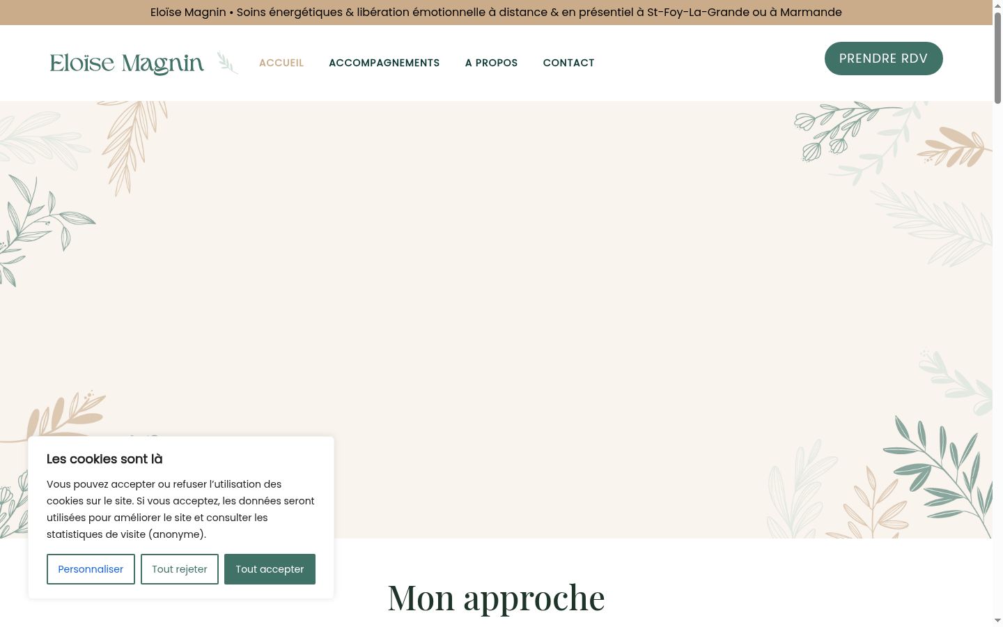 Screenshot tal-banner tal-kunsens muri qabel kwalunkwe interazzjoni