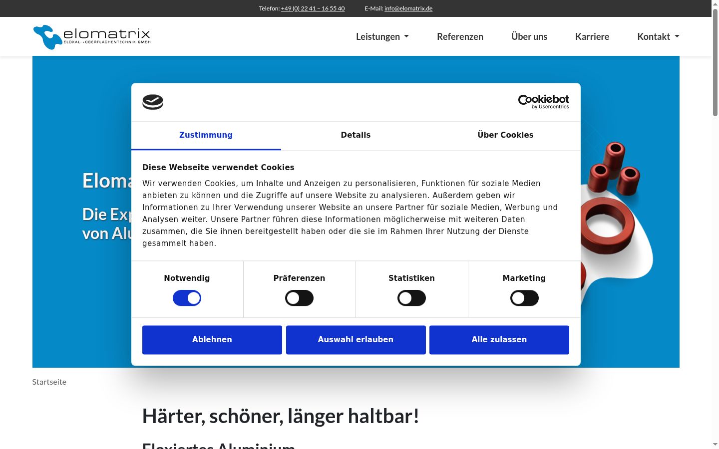 Screenshot tal-banner tal-kunsens muri qabel kwalunkwe interazzjoni